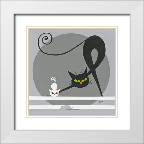 Les Chausseurs White Modern Wood Framed Art Print with Double Matting by ANNA