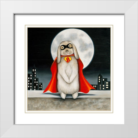 Du pain sur la planche White Modern Wood Framed Art Print with Double Matting by Ann R