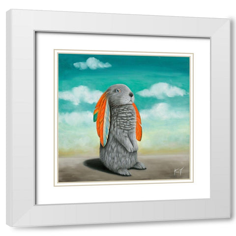 Petit Chef White Modern Wood Framed Art Print with Double Matting by Ann R