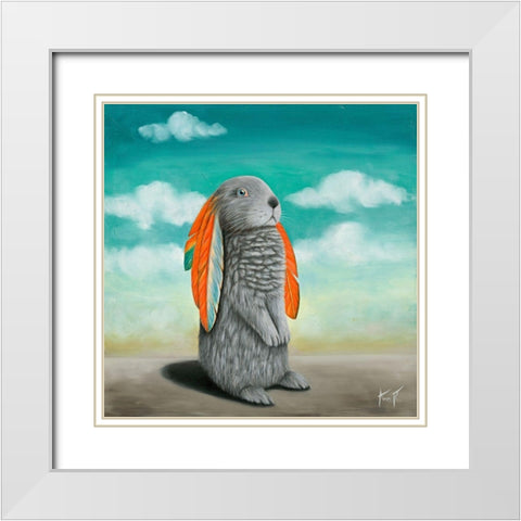 Petit Chef White Modern Wood Framed Art Print with Double Matting by Ann R