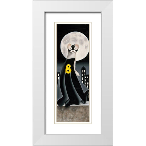 Bat Belette IV White Modern Wood Framed Art Print with Double Matting by Ann R
