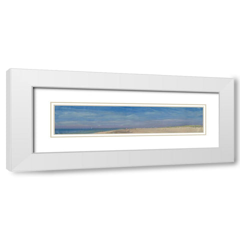 Panoramic View of South Beach and Scheve White Modern Wood Framed Art Print with Double Matting by Valentini, Alberto