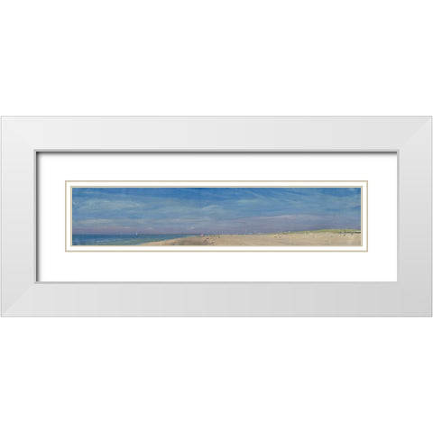 Panoramic View of South Beach and Scheve White Modern Wood Framed Art Print with Double Matting by Valentini, Alberto