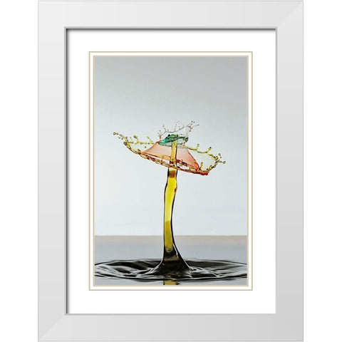 Le carousel White Modern Wood Framed Art Print with Double Matting by Sanchez, Manuel