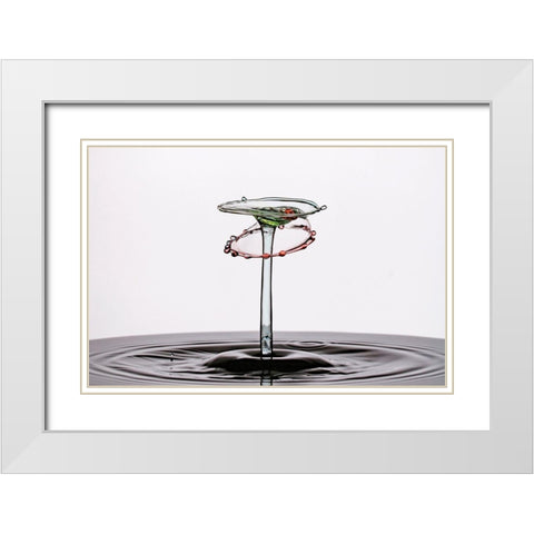 Hula Hoop Cocktail White Modern Wood Framed Art Print with Double Matting by Sanchez, Manuel