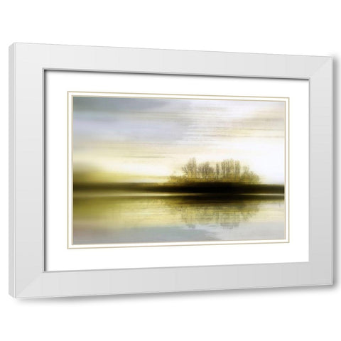 Morgennebel White Modern Wood Framed Art Print with Double Matting by Baumann, Matthias