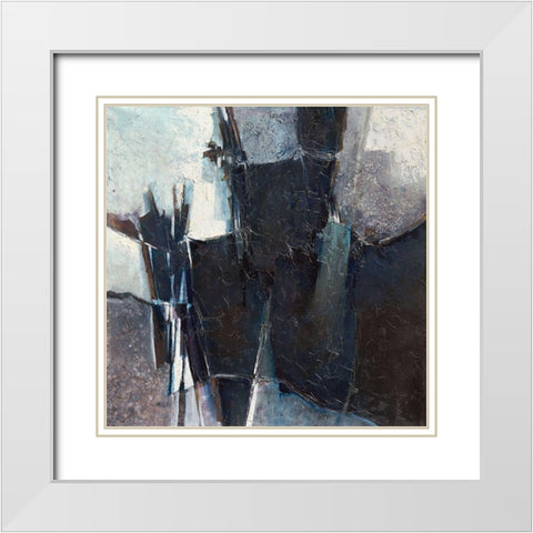 Noirceur White Modern Wood Framed Art Print with Double Matting by Marchi