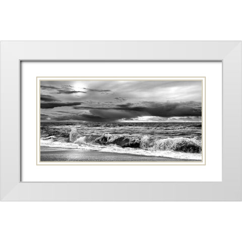 Storm II White Modern Wood Framed Art Print with Double Matting by Steger, Uwe