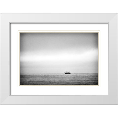 North Sea II White Modern Wood Framed Art Print with Double Matting by Steger, Uwe