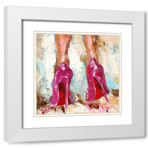 Scandale White Modern Wood Framed Art Print with Double Matting by Catherine M.