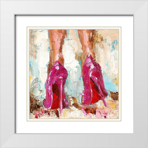 Scandale White Modern Wood Framed Art Print with Double Matting by Catherine M.