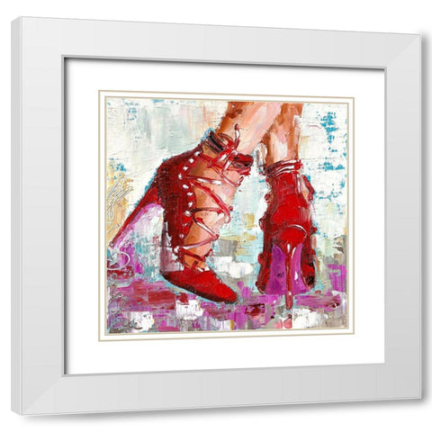 Demi tour White Modern Wood Framed Art Print with Double Matting by Catherine M.