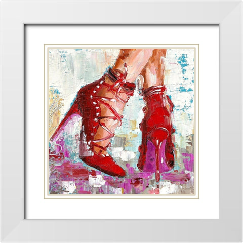 Demi tour White Modern Wood Framed Art Print with Double Matting by Catherine M.