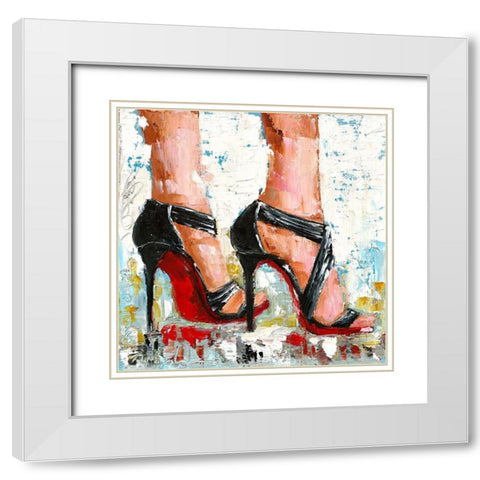 Sous mes pieds White Modern Wood Framed Art Print with Double Matting by Catherine M.