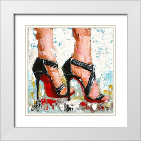Sous mes pieds White Modern Wood Framed Art Print with Double Matting by Catherine M.