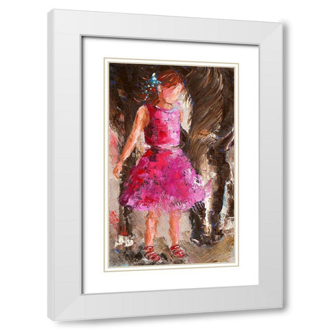 Clemence et poesie I White Modern Wood Framed Art Print with Double Matting by Catherine M.
