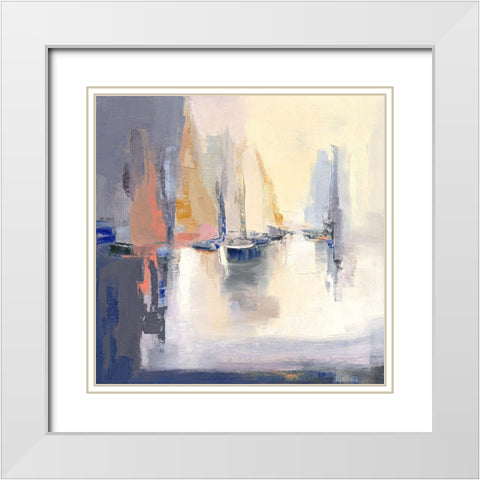 Contre-jour White Modern Wood Framed Art Print with Double Matting by Parise, Chantal