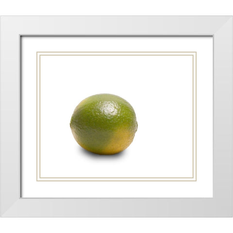 Limette White Modern Wood Framed Art Print with Double Matting by Brosius, Volker