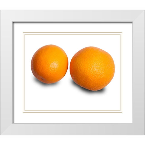 Orangen Duo White Modern Wood Framed Art Print with Double Matting by Brosius, Volker