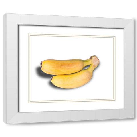 Bananas White Modern Wood Framed Art Print with Double Matting by Brosius, Volker