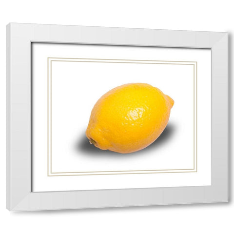 Zitrone White Modern Wood Framed Art Print with Double Matting by Brosius, Volker