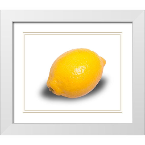 Zitrone White Modern Wood Framed Art Print with Double Matting by Brosius, Volker