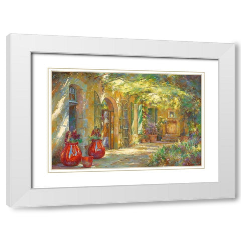 Chez Ebene White Modern Wood Framed Art Print with Double Matting by Messely, Johan