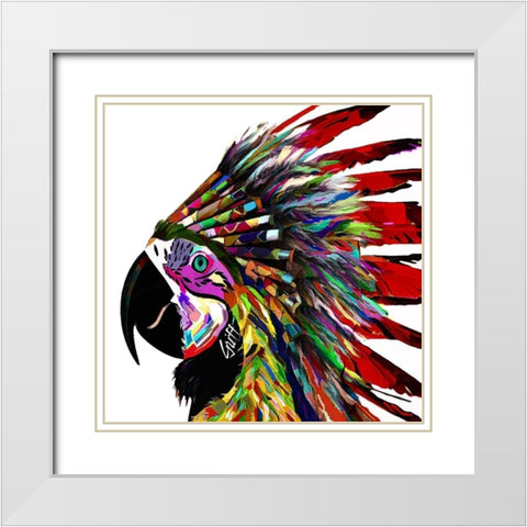 Loco White Modern Wood Framed Art Print with Double Matting by GRIFF