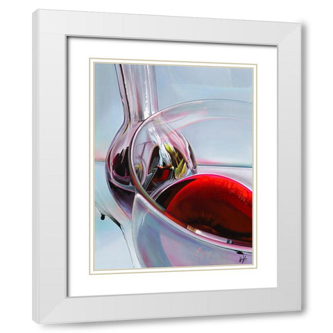 Rouge dhiver White Modern Wood Framed Art Print with Double Matting by Heneuy, William