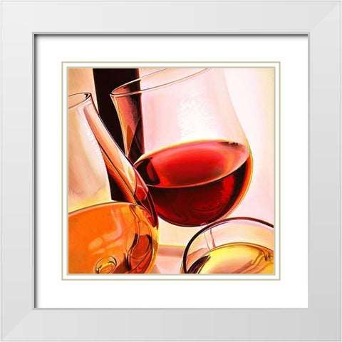 Gros Plan White Modern Wood Framed Art Print with Double Matting by Heneuy, William