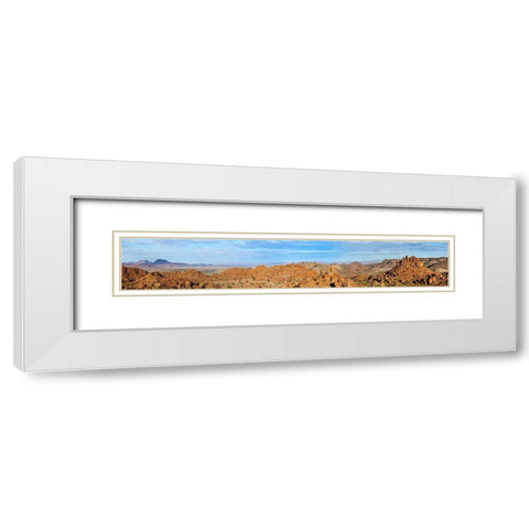 Damaraland White Modern Wood Framed Art Print with Double Matting by Hillert, Peter
