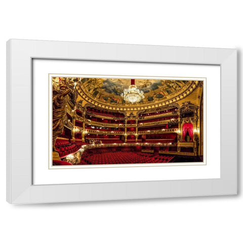 Opera Room II White Modern Wood Framed Art Print with Double Matting by Ronin