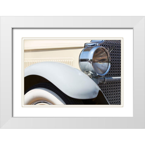 Cream Road I White Modern Wood Framed Art Print with Double Matting by Hillert, Peter