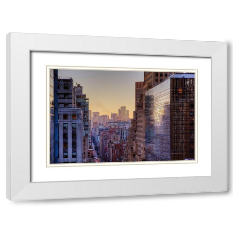 Lex Colors White Modern Wood Framed Art Print with Double Matting by Terrible, Aurelien