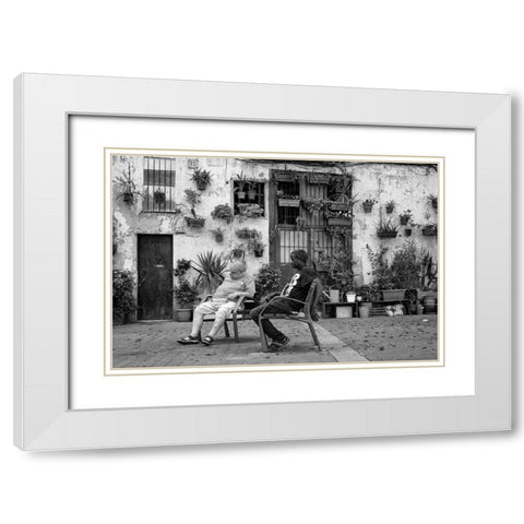 Siesta White Modern Wood Framed Art Print with Double Matting by Stein, Oliver