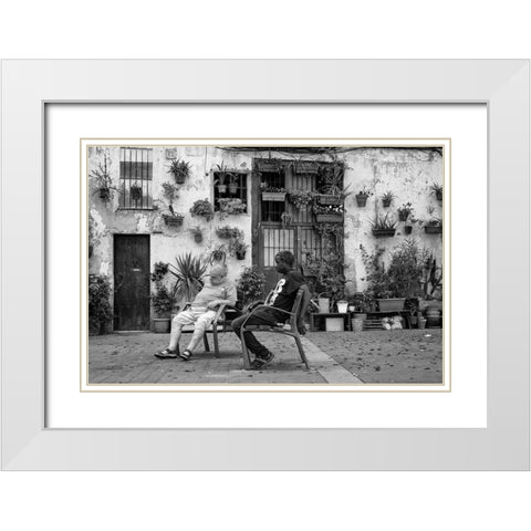 Siesta White Modern Wood Framed Art Print with Double Matting by Stein, Oliver