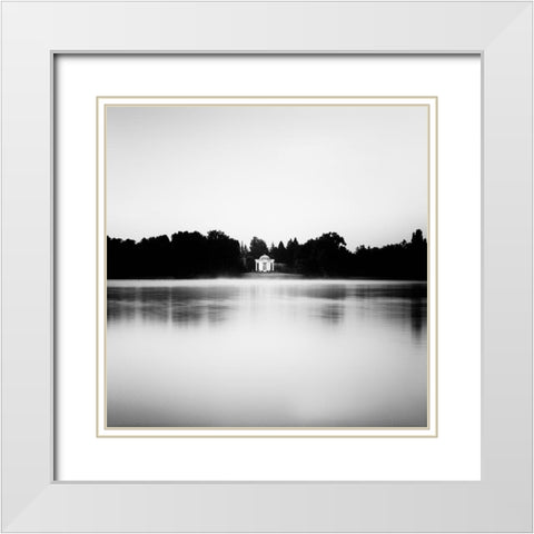 Swan Island White Modern Wood Framed Art Print with Double Matting by Stein, Oliver