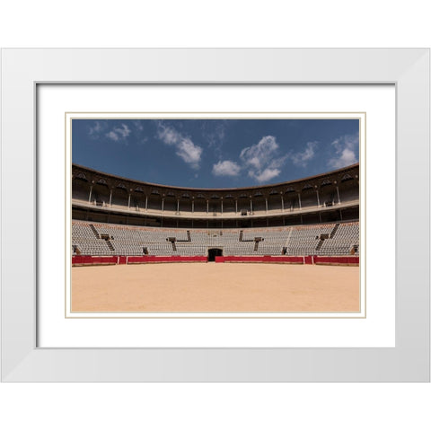 La Monumental Barcelona II White Modern Wood Framed Art Print with Double Matting by Stein, Oliver