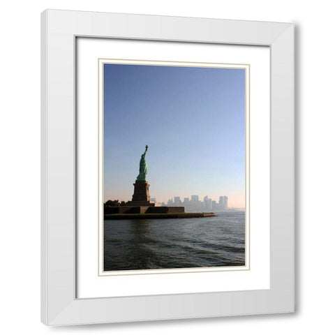 Liberty leading the City White Modern Wood Framed Art Print with Double Matting by Terrible, Aurelien