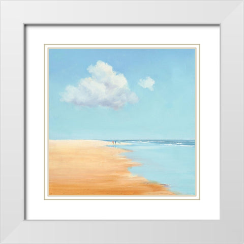 Together White Modern Wood Framed Art Print with Double Matting by Groenhart, Jan