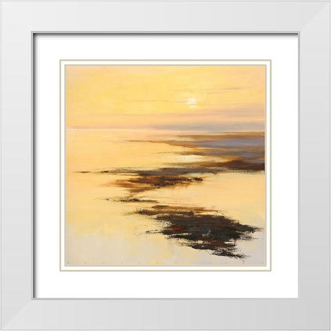 November on Terschelling White Modern Wood Framed Art Print with Double Matting by Groenhart, Jan