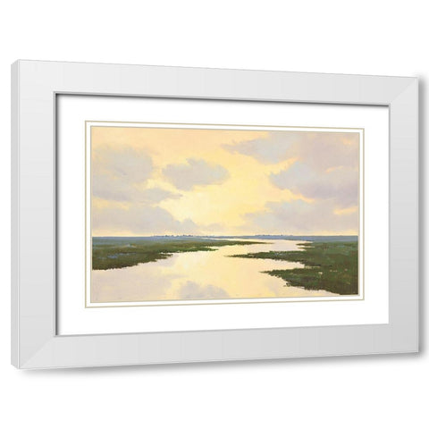 Stare at the Light White Modern Wood Framed Art Print with Double Matting by Groenhart, Jan