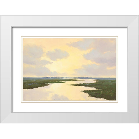 Stare at the Light White Modern Wood Framed Art Print with Double Matting by Groenhart, Jan