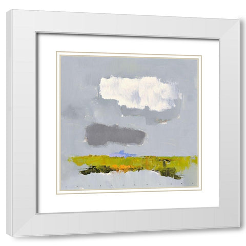 Ohne Titel III White Modern Wood Framed Art Print with Double Matting by Groenhart, Jan