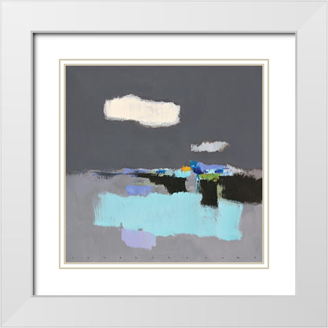 Ohne Titel IV White Modern Wood Framed Art Print with Double Matting by Groenhart, Jan