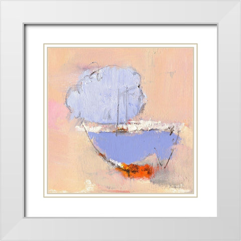 Ohne Titel V White Modern Wood Framed Art Print with Double Matting by Groenhart, Jan