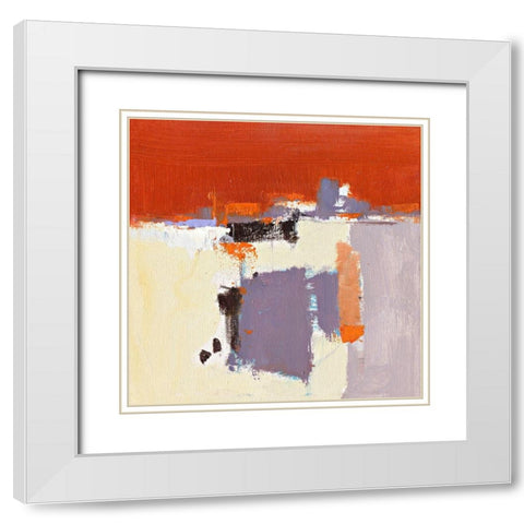 Ohne Titel VII White Modern Wood Framed Art Print with Double Matting by Groenhart, Jan