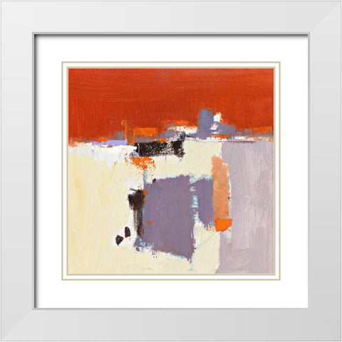 Ohne Titel VII White Modern Wood Framed Art Print with Double Matting by Groenhart, Jan