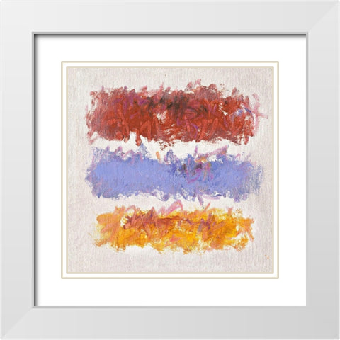 Ohne Titel VIII White Modern Wood Framed Art Print with Double Matting by Groenhart, Jan