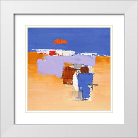 Ohne Titel XIII White Modern Wood Framed Art Print with Double Matting by Groenhart, Jan